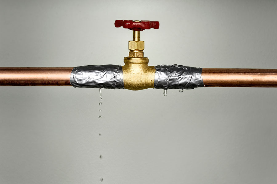 leaking water pipe